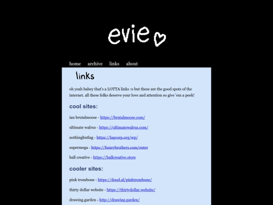 links screenshot