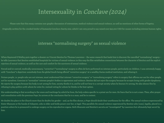 conclavessay screenshot