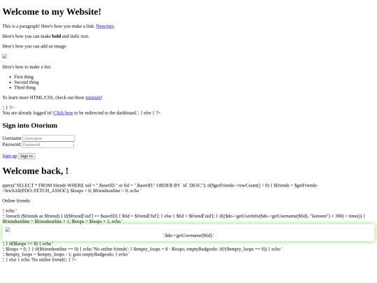 login screenshot