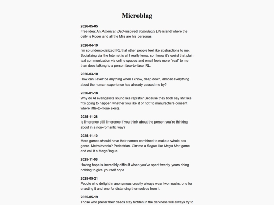 Microblag screenshot