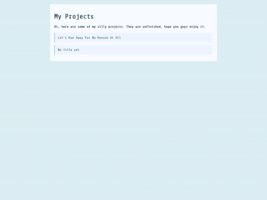 Projects/Projectlist screenshot