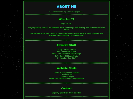 aboutme screenshot
