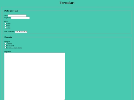 formularis screenshot