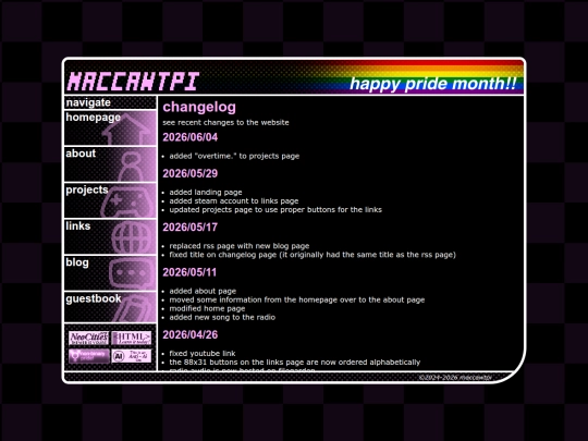 changelog screenshot