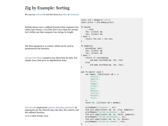 sorting screenshot