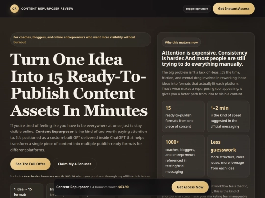 ContentRepurposerReview screenshot