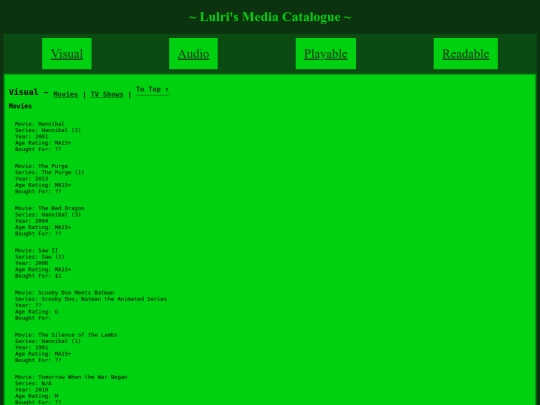 mediaCatalogue screenshot