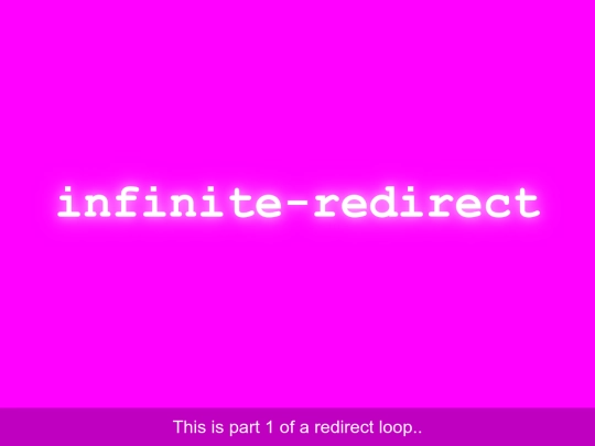 badhtml/infiniteredirect screenshot