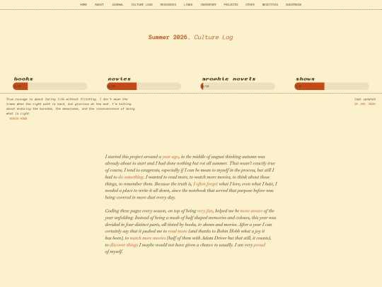 mediaLogs/layouts/monochrome/summer26CultureLog screenshot
