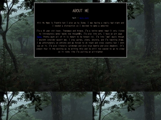 about-me screenshot
