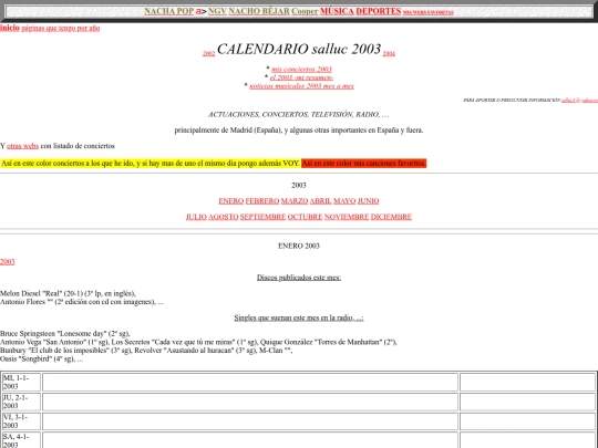 salluc/calendario2003 screenshot