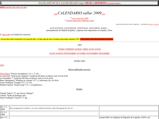 salluc/calendario2009 screenshot