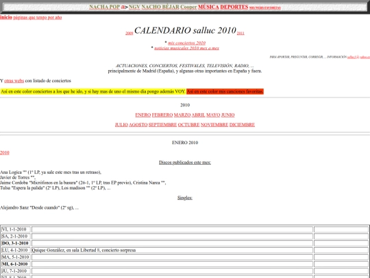 salluc/calendario2010 screenshot