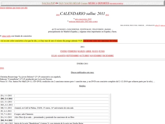 salluc/calendario2011 screenshot
