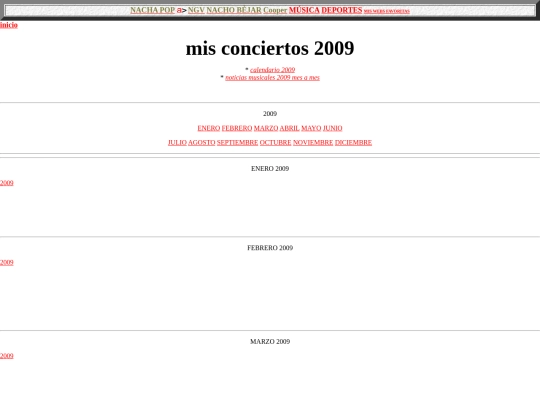 salluc/misconciertos2009 screenshot