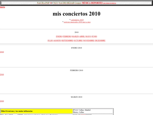 salluc/misconciertos2010 screenshot
