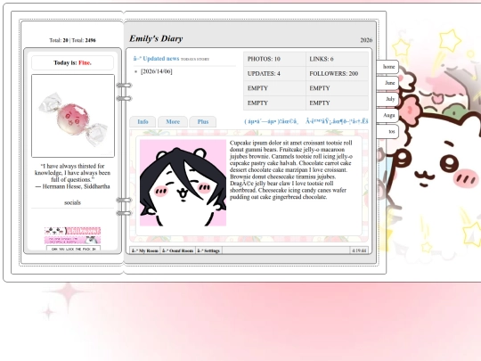 diary screenshot