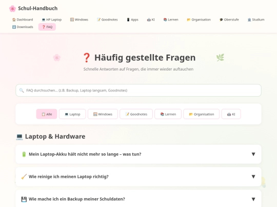 faq screenshot