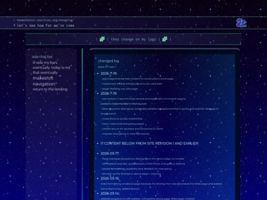changelog screenshot