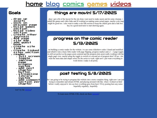 Blog/SiteDevJournal screenshot