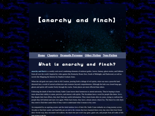 anarchy and finch (rewritten)/about screenshot