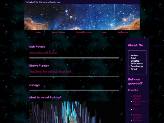 weirdfiction screenshot