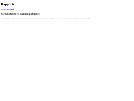 rapports screenshot