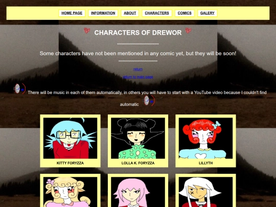 Personagens screenshot