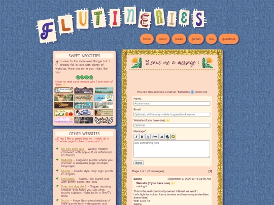 guestbook screenshot