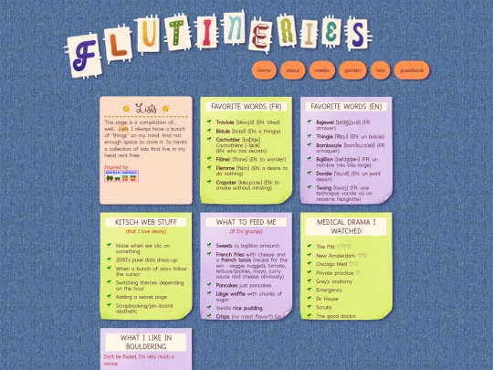 lists screenshot