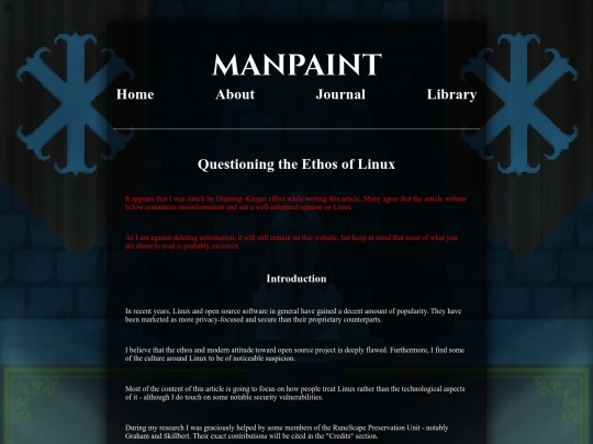 journal/linux-ethos screenshot