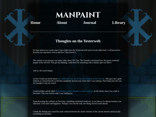 journal/yesterweb screenshot
