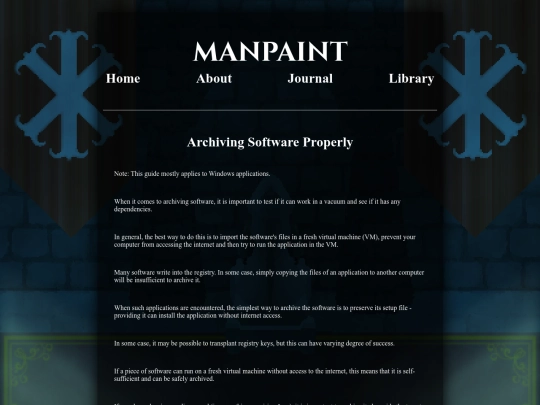 library/archiving screenshot