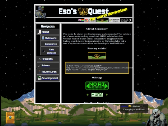 html/community screenshot