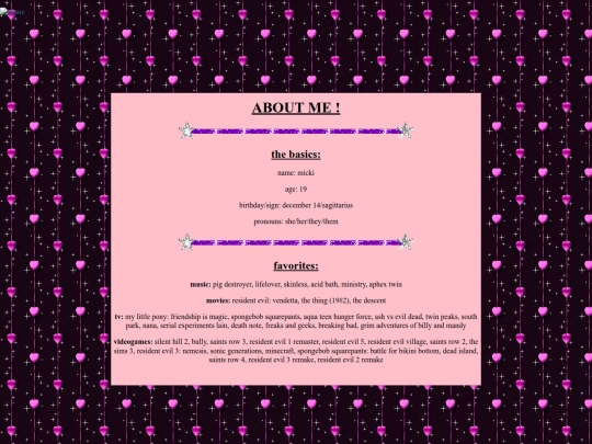 aboutme screenshot