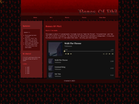 musicpage screenshot