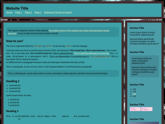recipie book/non-puter/content screenshot