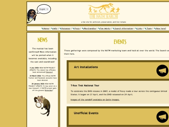 events screenshot