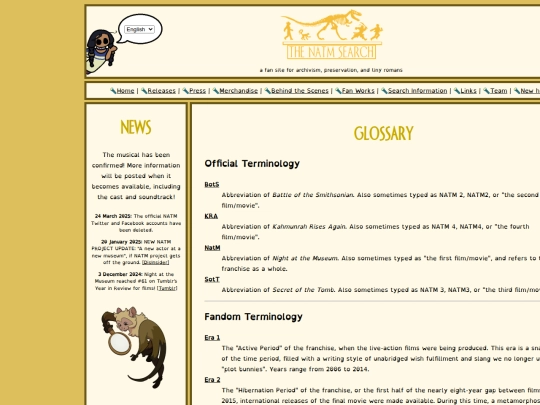 glossary screenshot