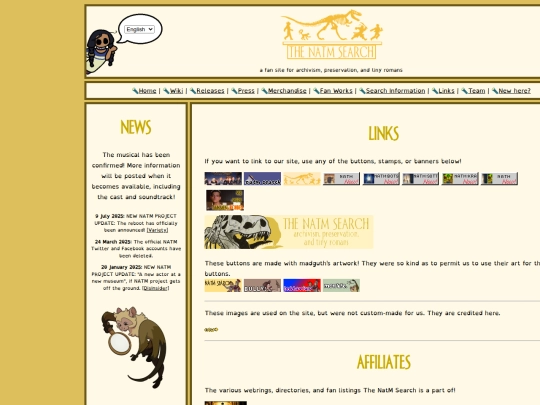 links screenshot