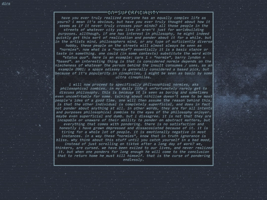 onSuperficiality screenshot