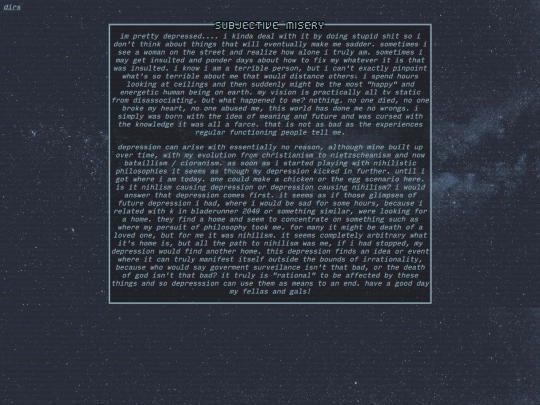 subjectiveMisery screenshot