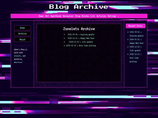 blog/archive screenshot