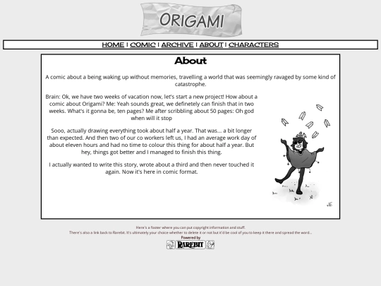 Origami/about screenshot