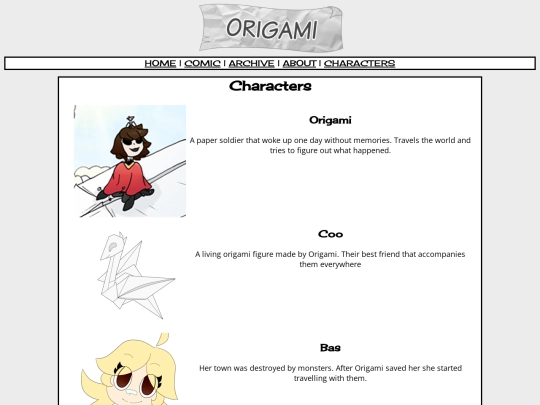 Origami/characters screenshot