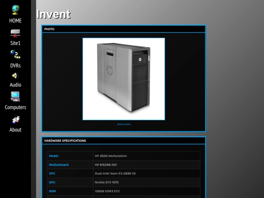 systems/invent screenshot