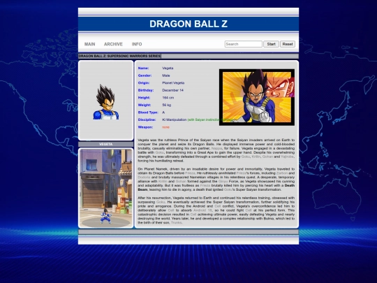 dbz/vegeta screenshot