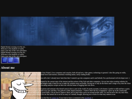 main/about-me screenshot
