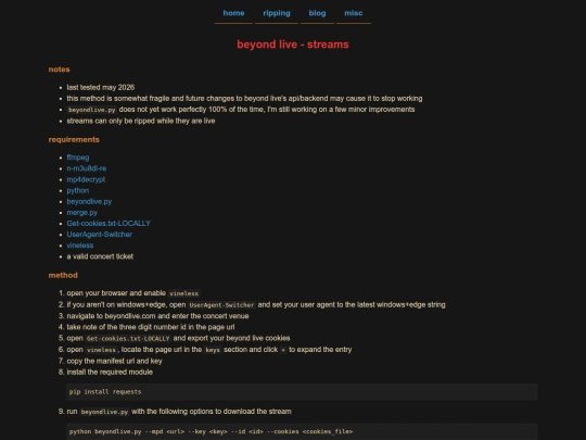 ripping/beyondlive/streams screenshot
