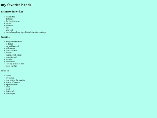 bands screenshot